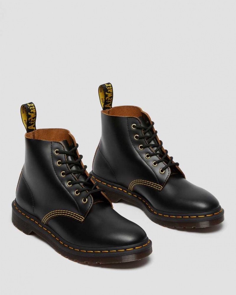 Botas con Cordones Dr Martens Mexico En Linea 101 Vintage Smooth Cuero Mujer Negros